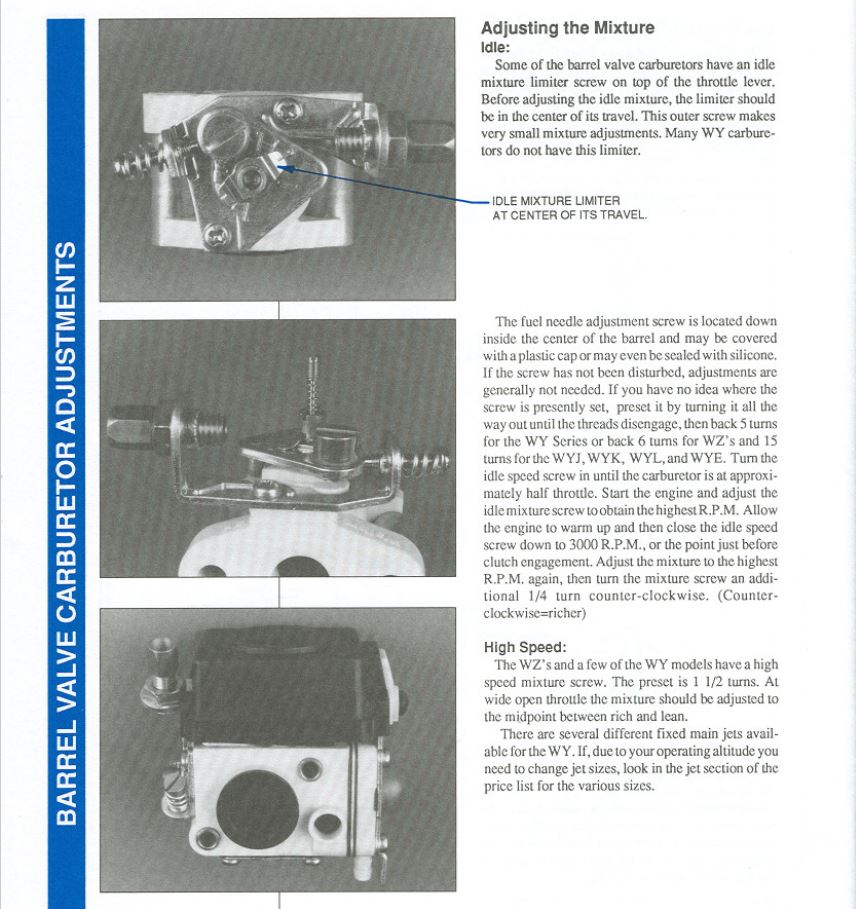 Instructions - High Performance Carburetor and Air filter